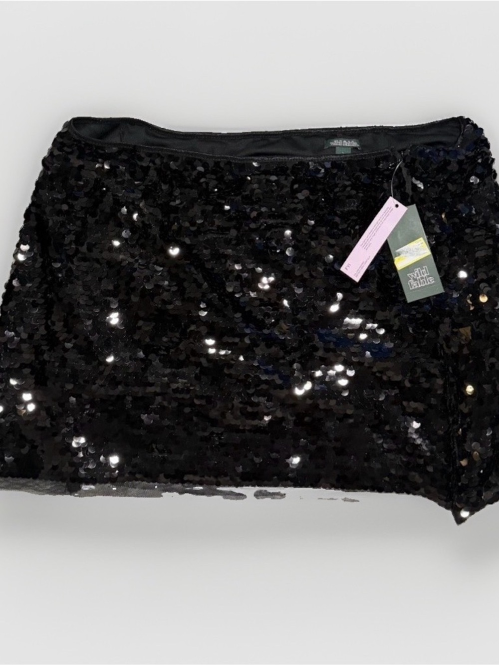 wild fable Black Sequin Mini Skirt